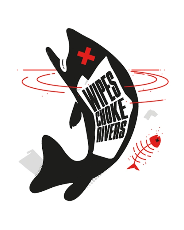 Illustration of fish to demonstrate how wipes would have a negative impact on the ocean