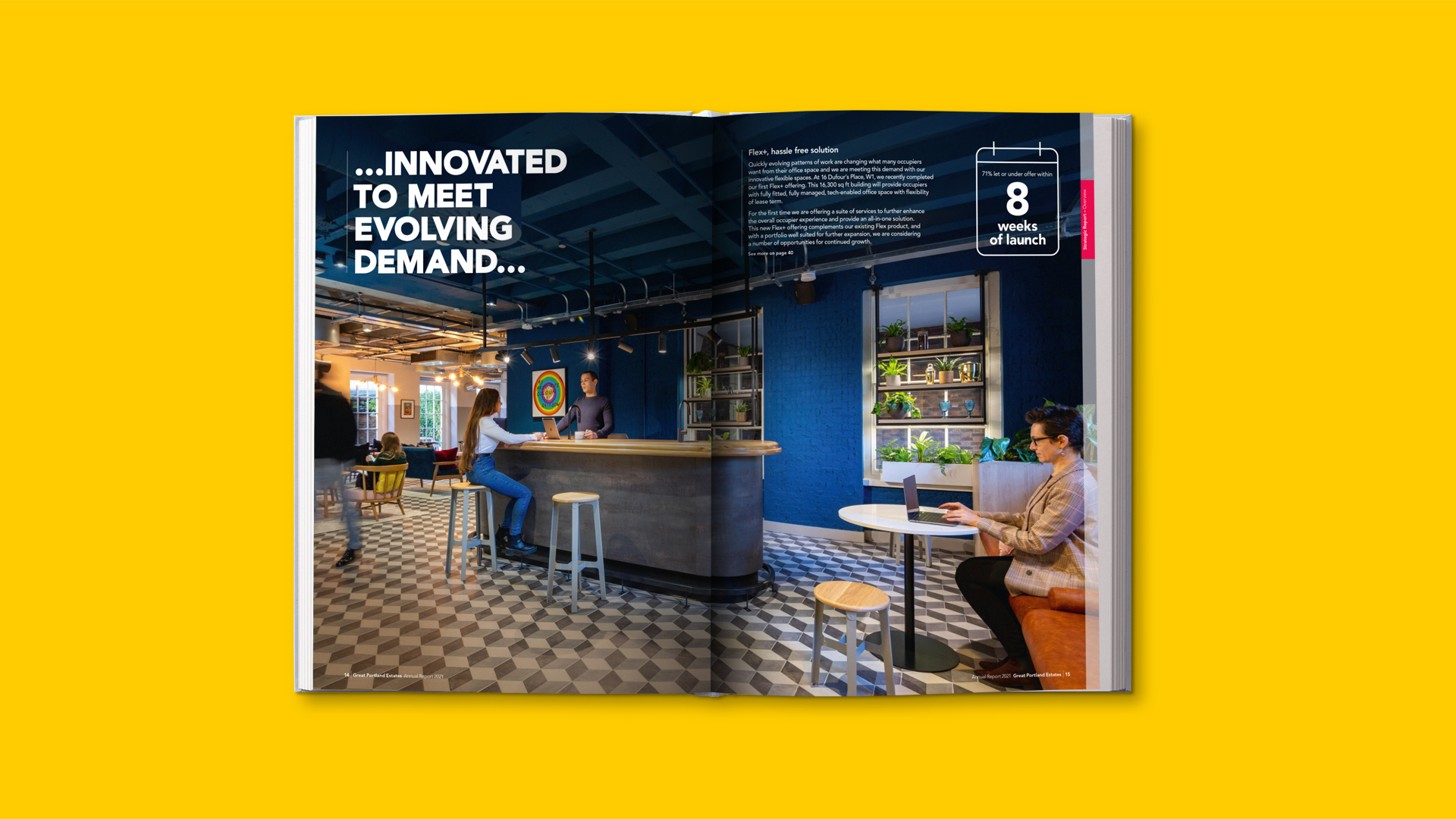 A page in the report about innovation