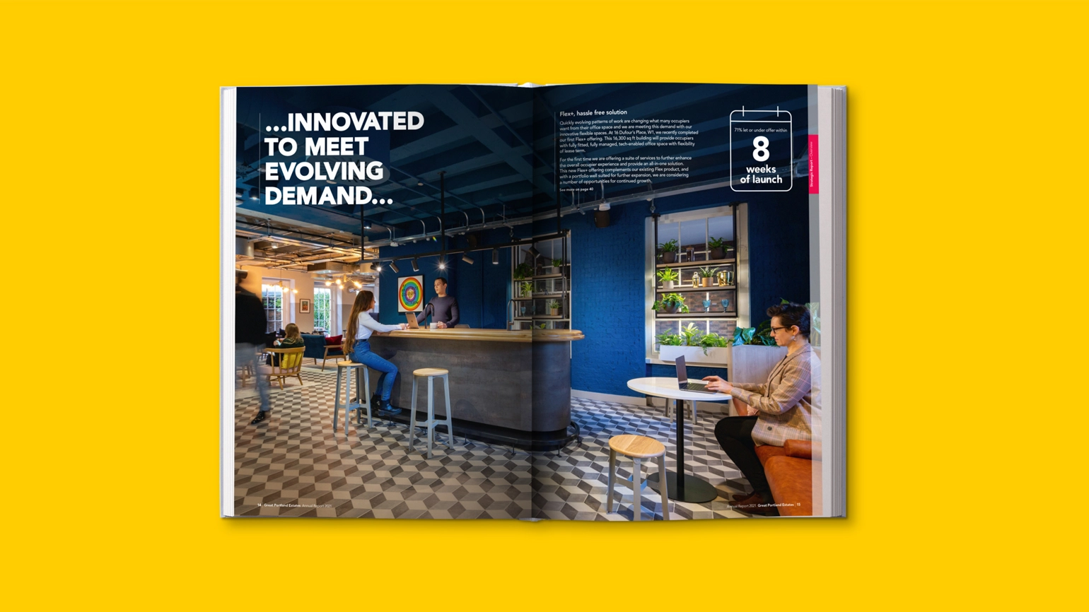 A page in the report about innovation