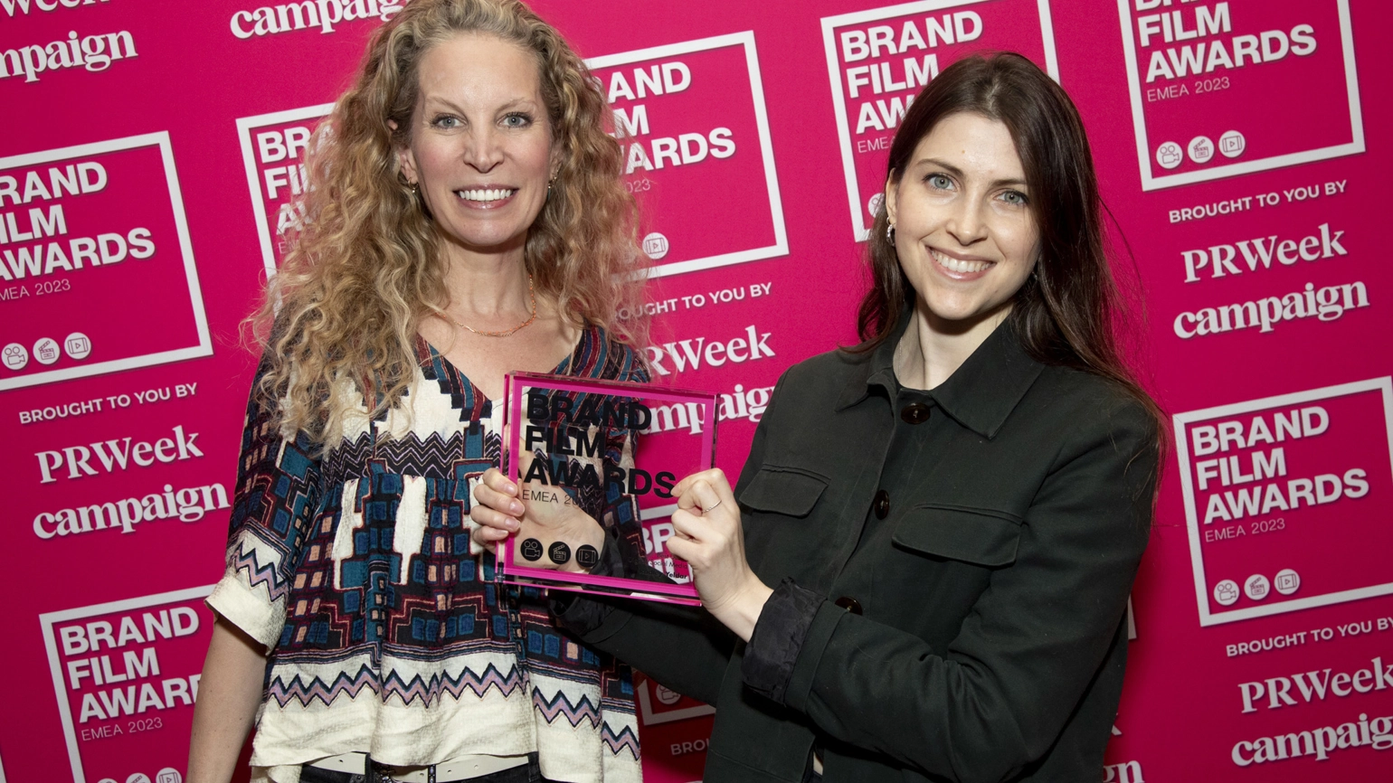 Gaye Bennet and Lucie Crawford at the Brand Film Awards
