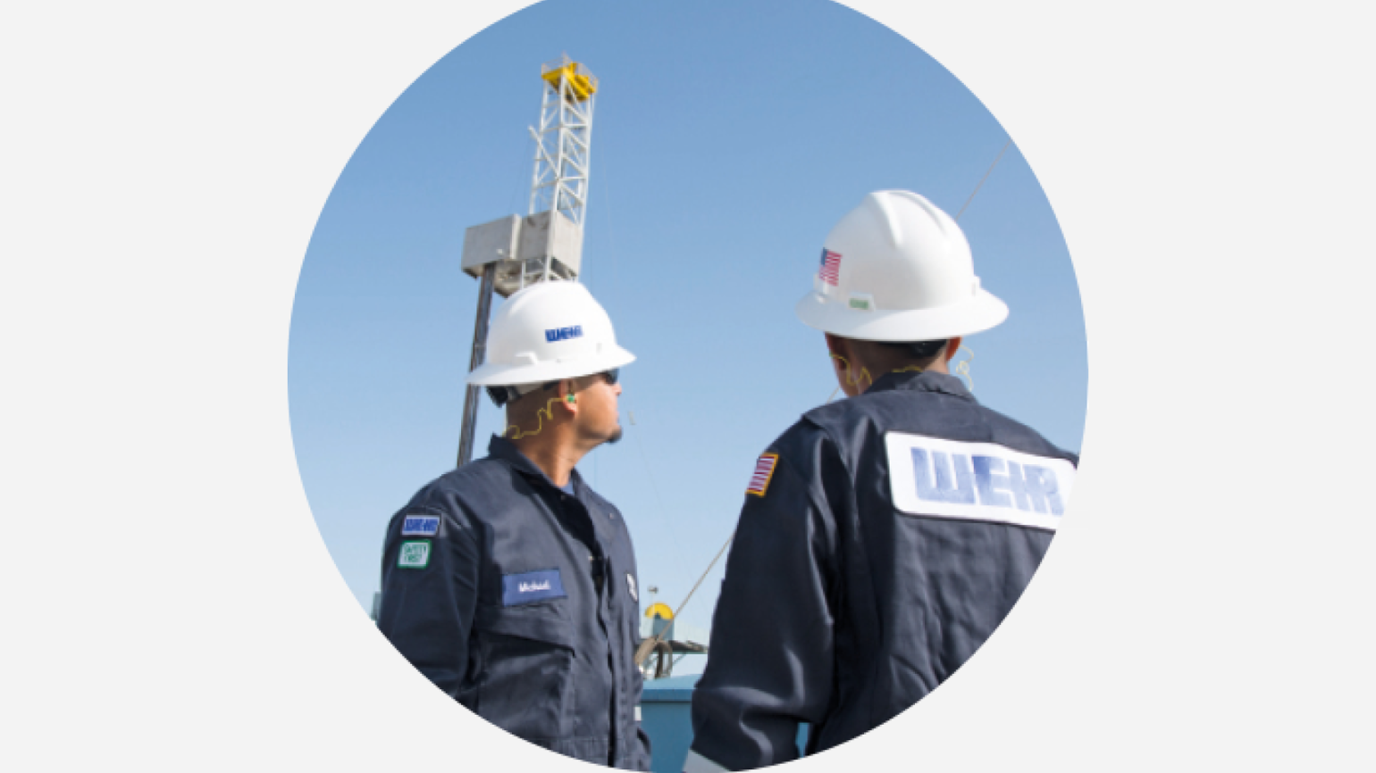 Two workers on the construction site